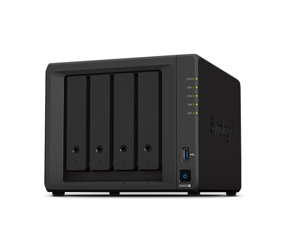Synology-NAS-DS selective focus photography of blue umbrella